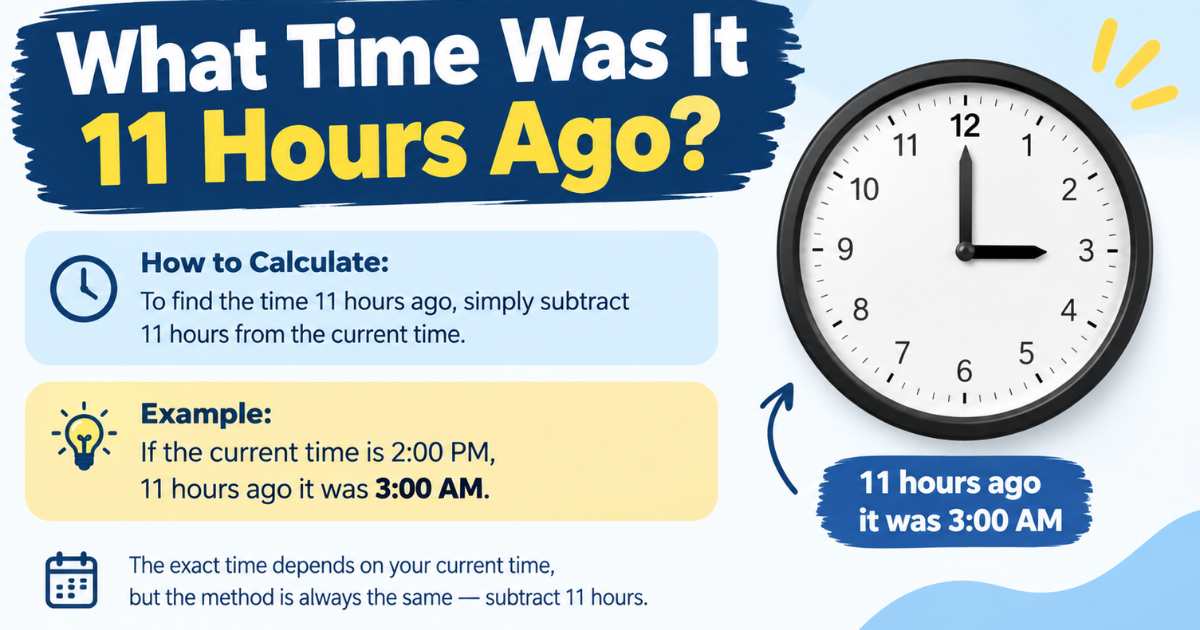What Time Was It 11 Hours Ago