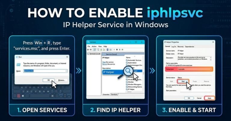 Enable iphlpsvc